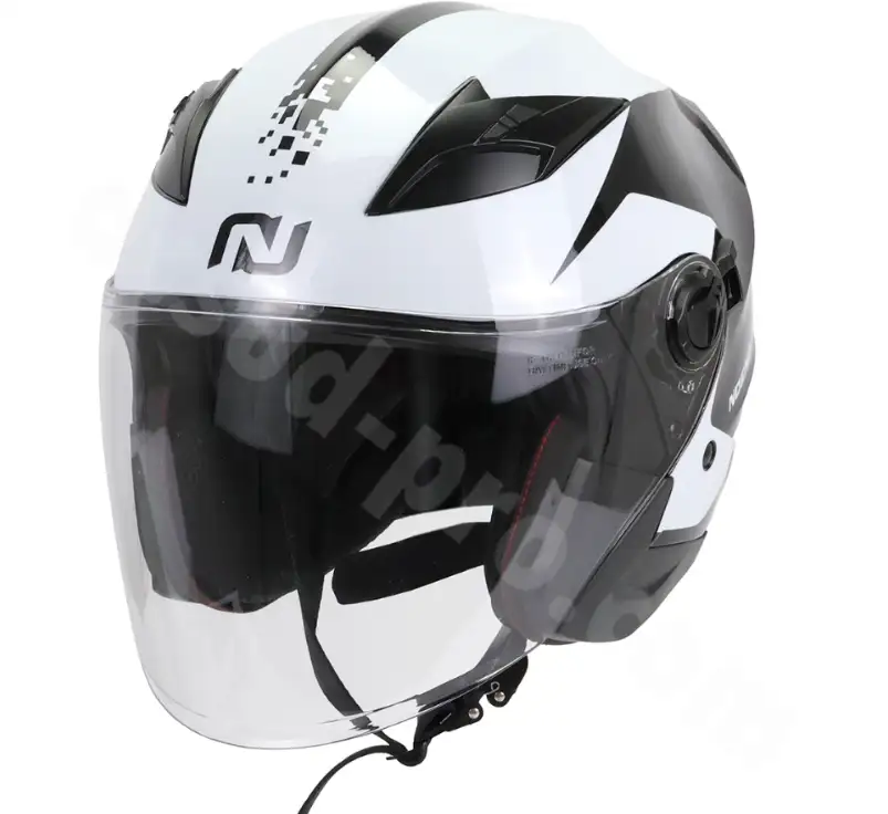 CASQUE JET NOEND CITY-X NOIR BLANC DOUBLE ECRAN